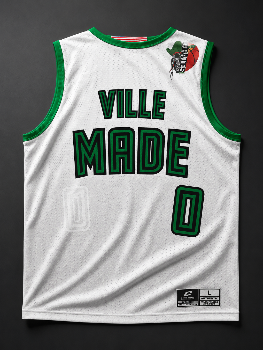 Jr. Pirates Ville Made youth basketball jersey